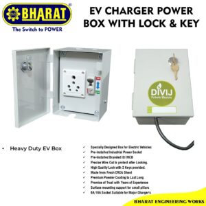 EV CHARGER POWER BOX WITH LOCK & KEY