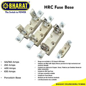 BHARAT HRC Fuse Base(Porcelain)