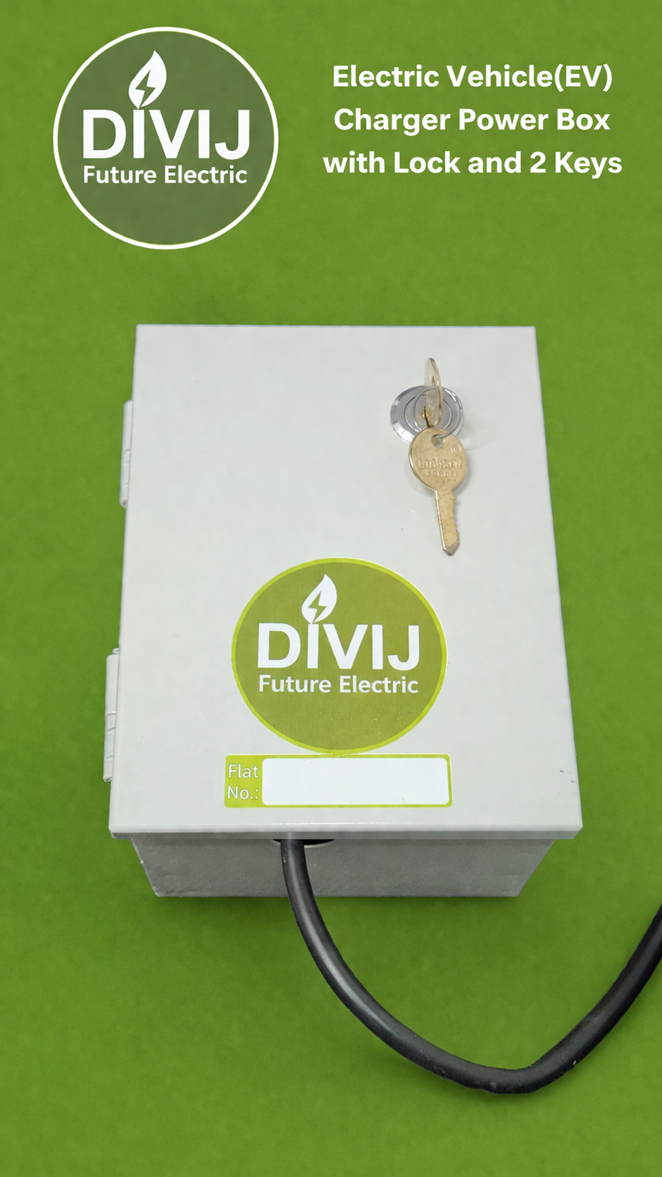 DIVIJ EV CHARGER POWER BOX WITH LOCK - Image 3