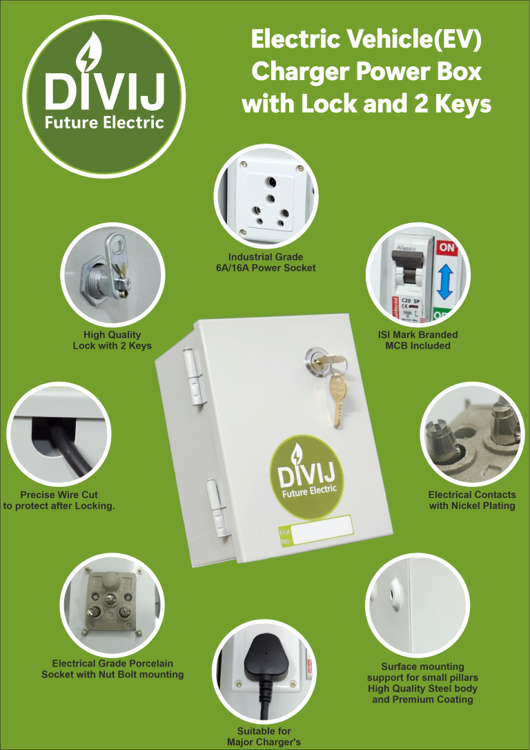 DIVIJ EV CHARGER POWER BOX WITH LOCK - Image 17