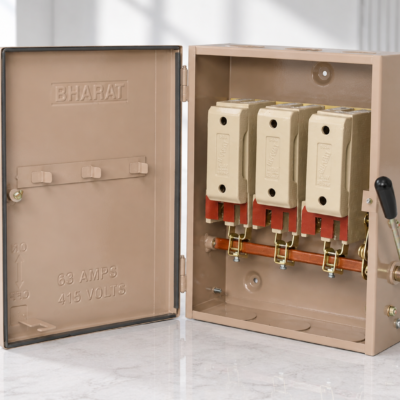 Sheet Metal Main Switch (Re-wireable Switch Fuse Unit)