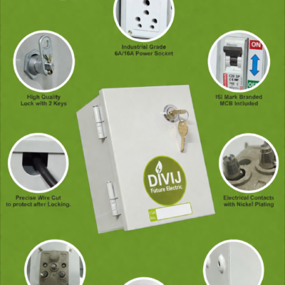 DIVIJ EV CHARGER POWER BOX WITH LOCK